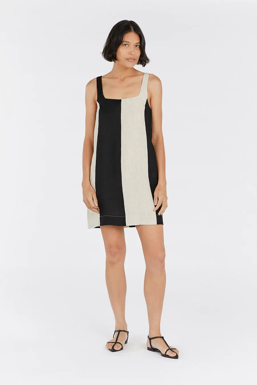 AGI NATURAL COLOUR BLOCK MINI DRESS sold by Dissh product image thumbnail 2