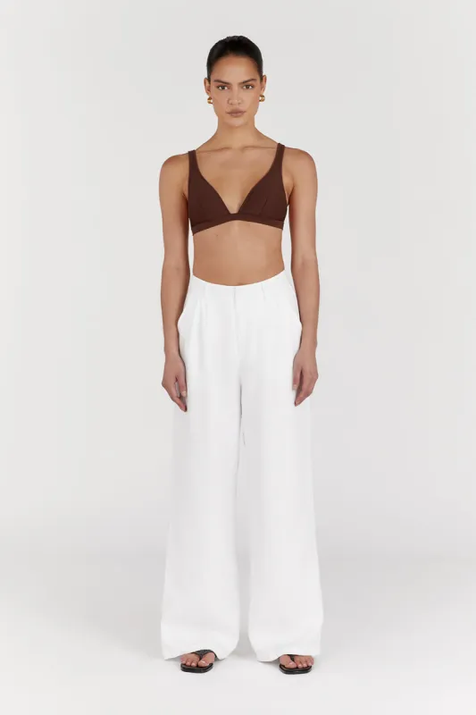 AMAYA CHOC TRIANGLE BIKINI TOP sold by Dissh