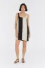 AGI NATURAL COLOUR BLOCK MINI DRESS sold by Dissh