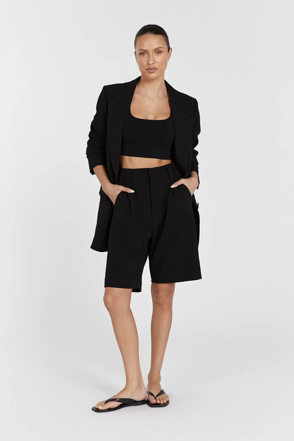 FINNEAS BLACK KNIT CROP TOP sold by Dissh