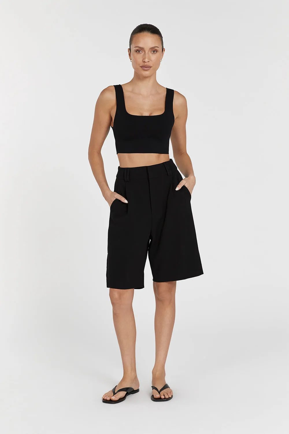 FINNEAS BLACK KNIT CROP TOP sold by Dissh product image thumbnail 2