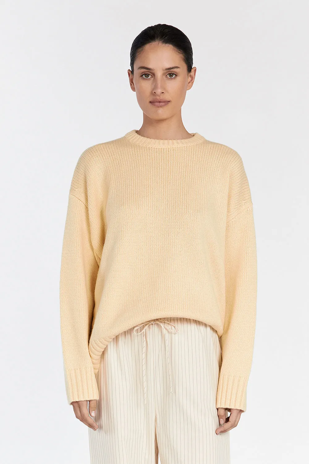 LILAH LEMON LONGLINE KNIT JUMPER sold by Dissh product image thumbnail 2