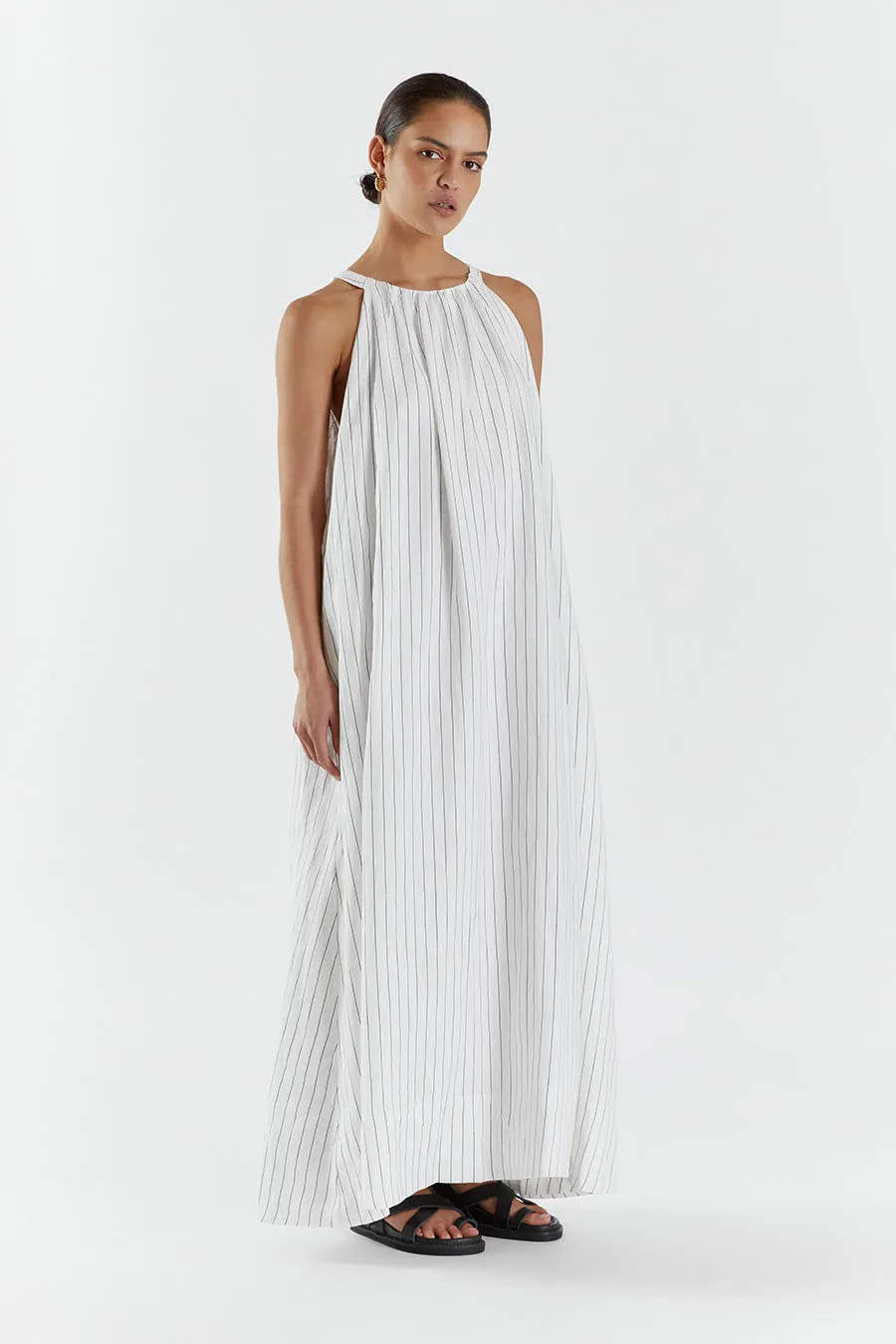 MARCEL WHITE HIGH NECK MAXI DRESS sold by Dissh product image thumbnail 2