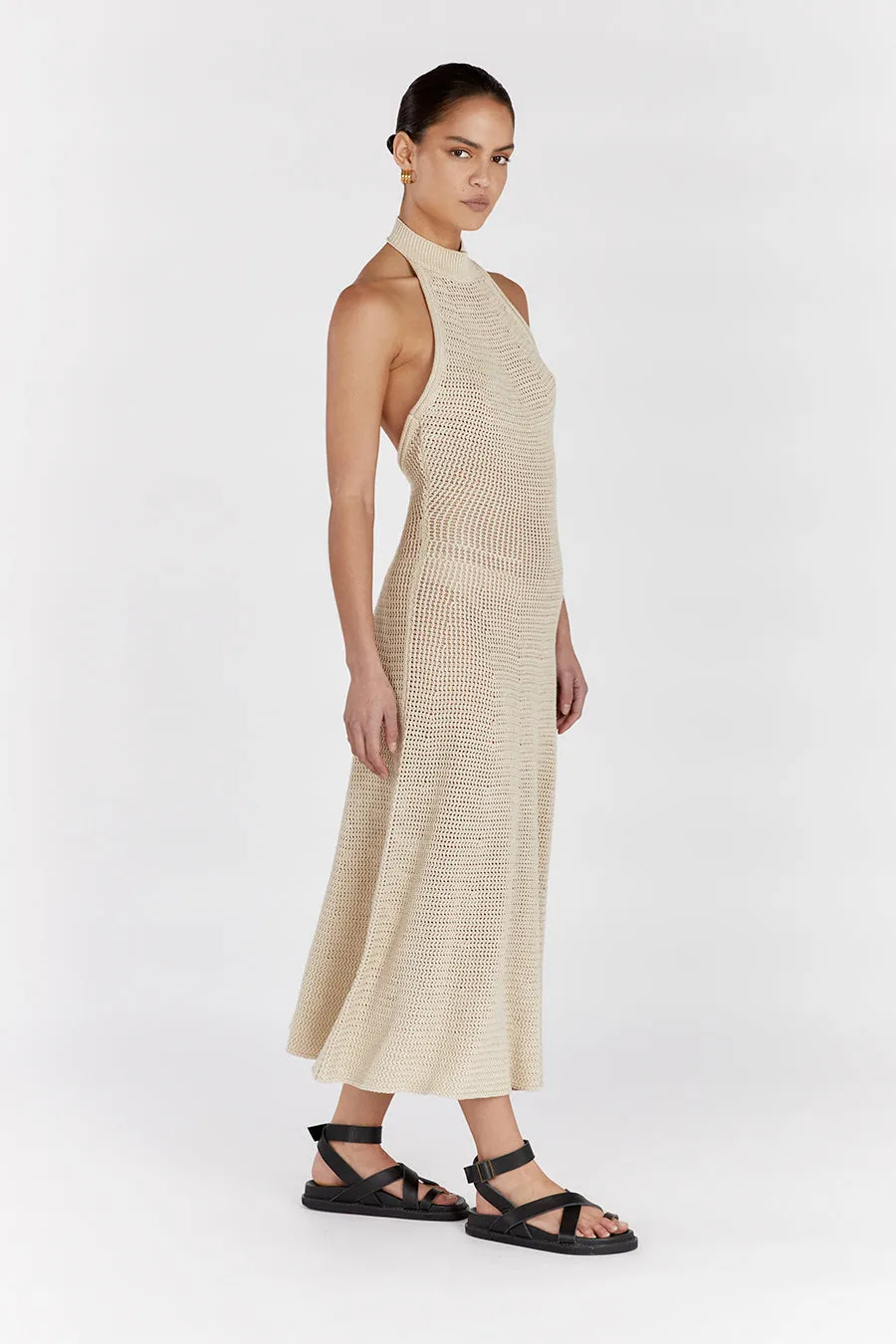 ZADIE NATURAL CROCHET MIDI DRESS sold by Dissh product image thumbnail 3