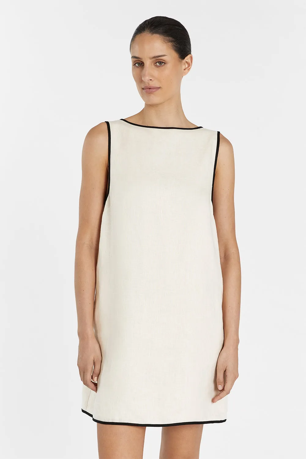 VON CREAM LINEN MINI DRESS sold by Dissh product image thumbnail 2