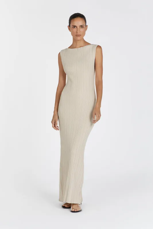 SIENNA STONE KNIT MIDI DRESS sold by Dissh