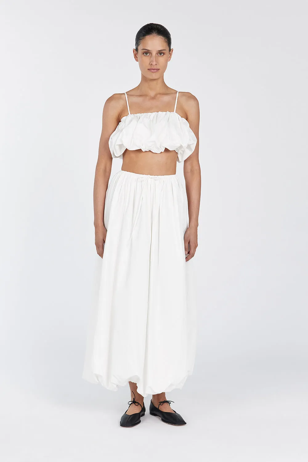 MONTY WHITE BUBBLE CROP TOP sold by Dissh product image thumbnail 2