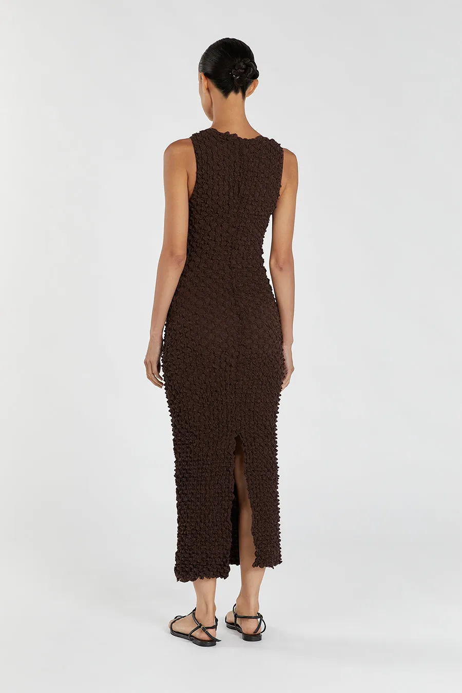 PRESLEY CHOC CREW NECK MIDI DRESS sold by Dissh product image thumbnail 4