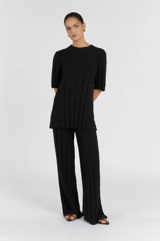 EMERY BLACK OVERSIZED TEE sold by Dissh