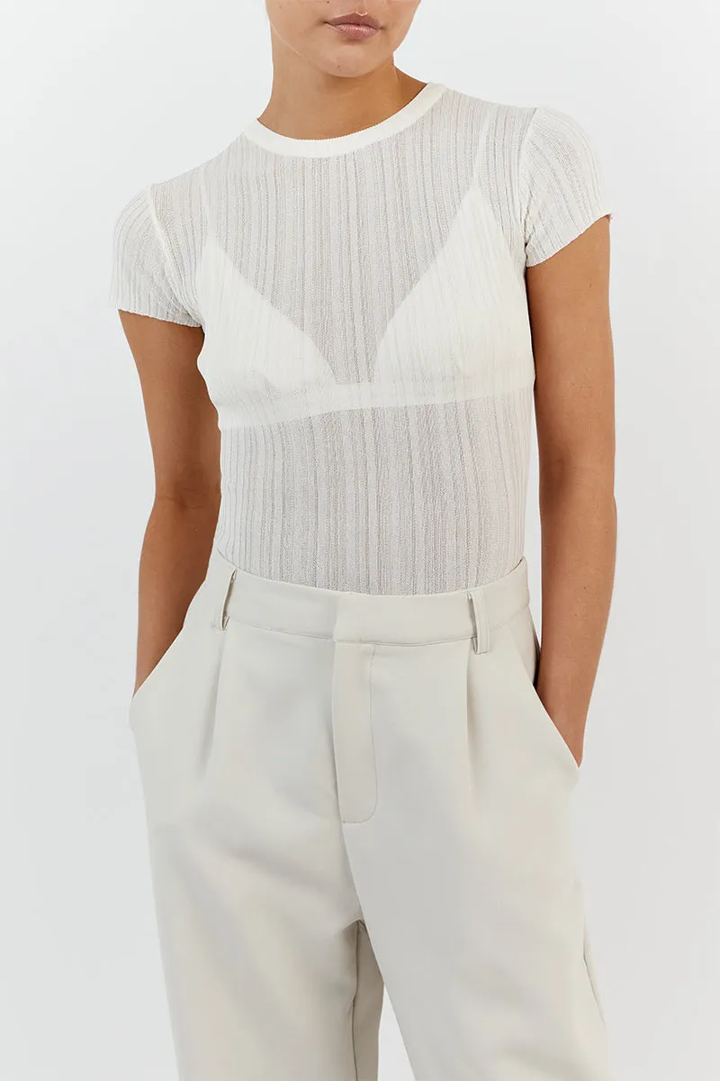 HARPER IVORY CAP SLEEVE TOP sold by Dissh product image thumbnail 4
