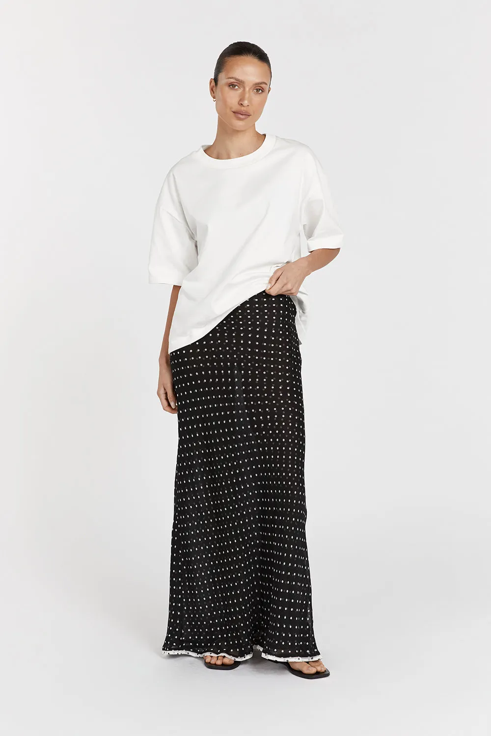 WINONA BLACK SPOT MIDI SKIRT sold by Dissh product image thumbnail 2