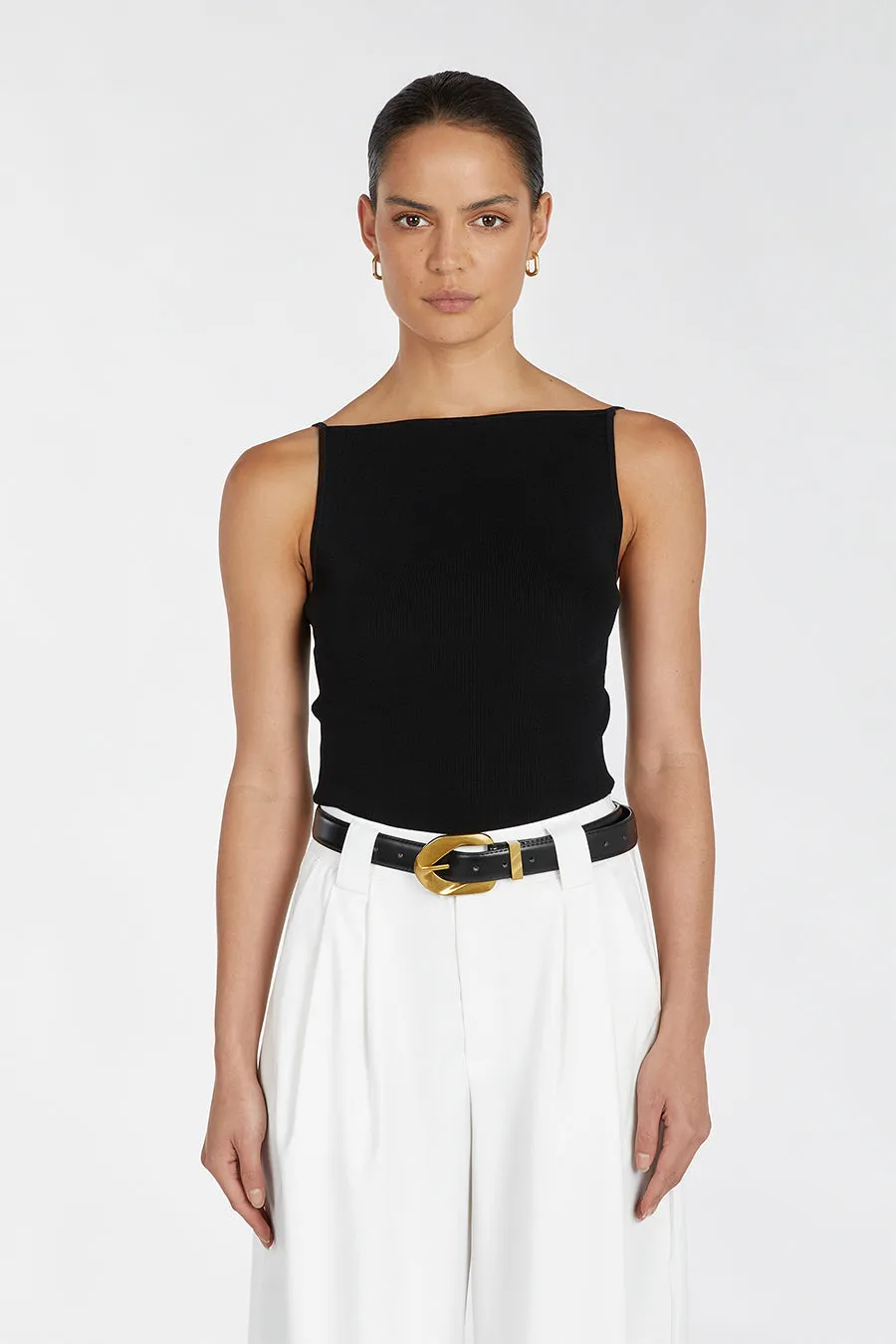 TAYLOR BLACK KNIT TANK sold by Dissh product image thumbnail 2