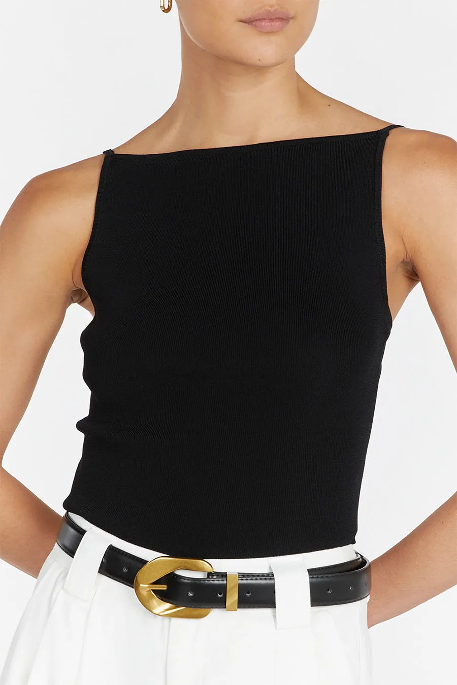 TAYLOR BLACK KNIT TANK sold by Dissh product image thumbnail 5