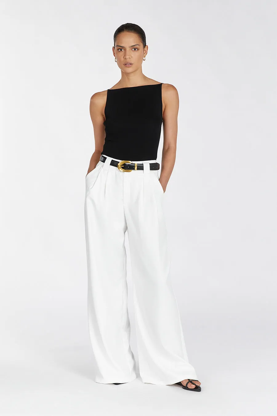 TAYLOR BLACK KNIT TANK sold by Dissh