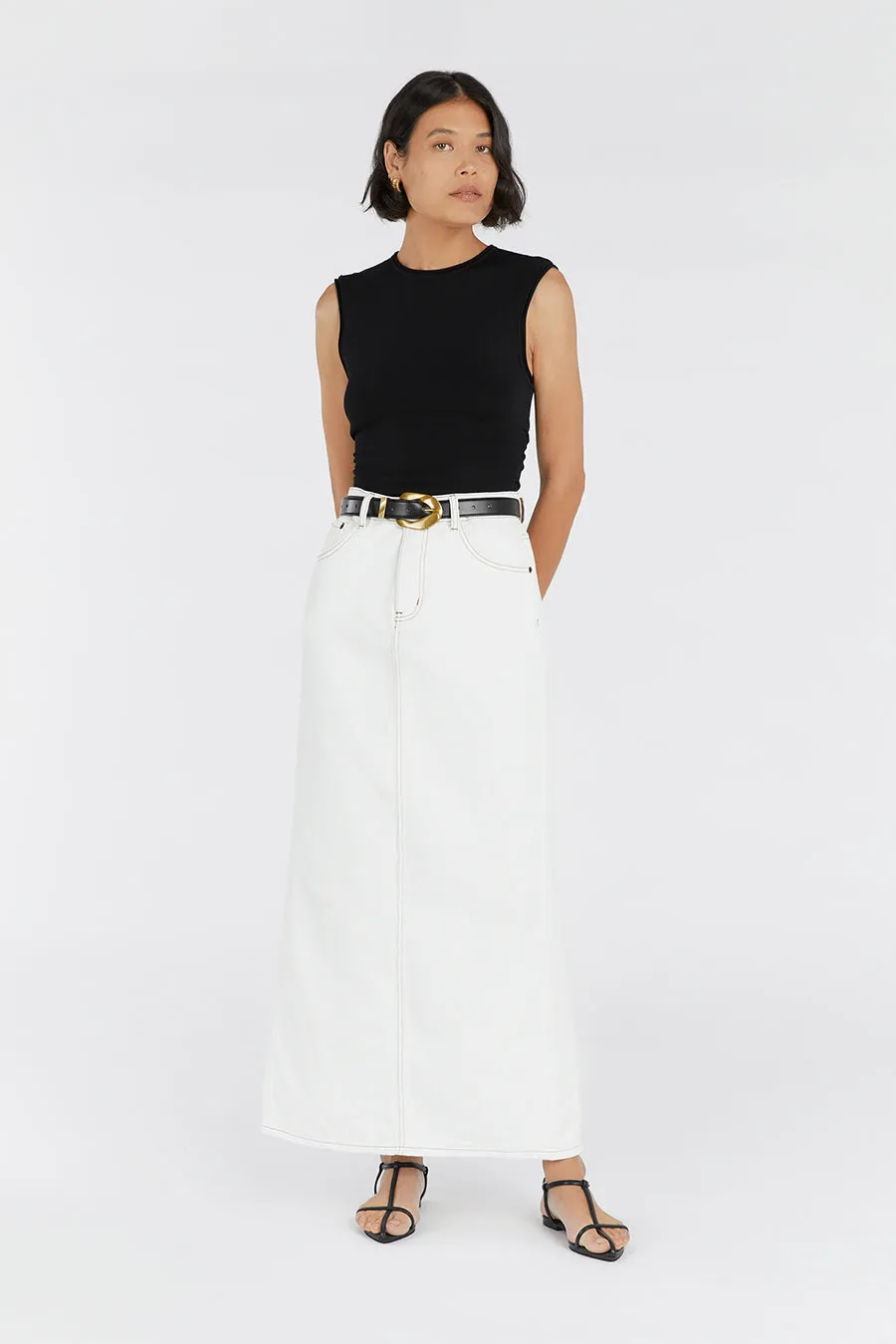 ROMY BLACK SLEEVELESS TOP sold by Dissh