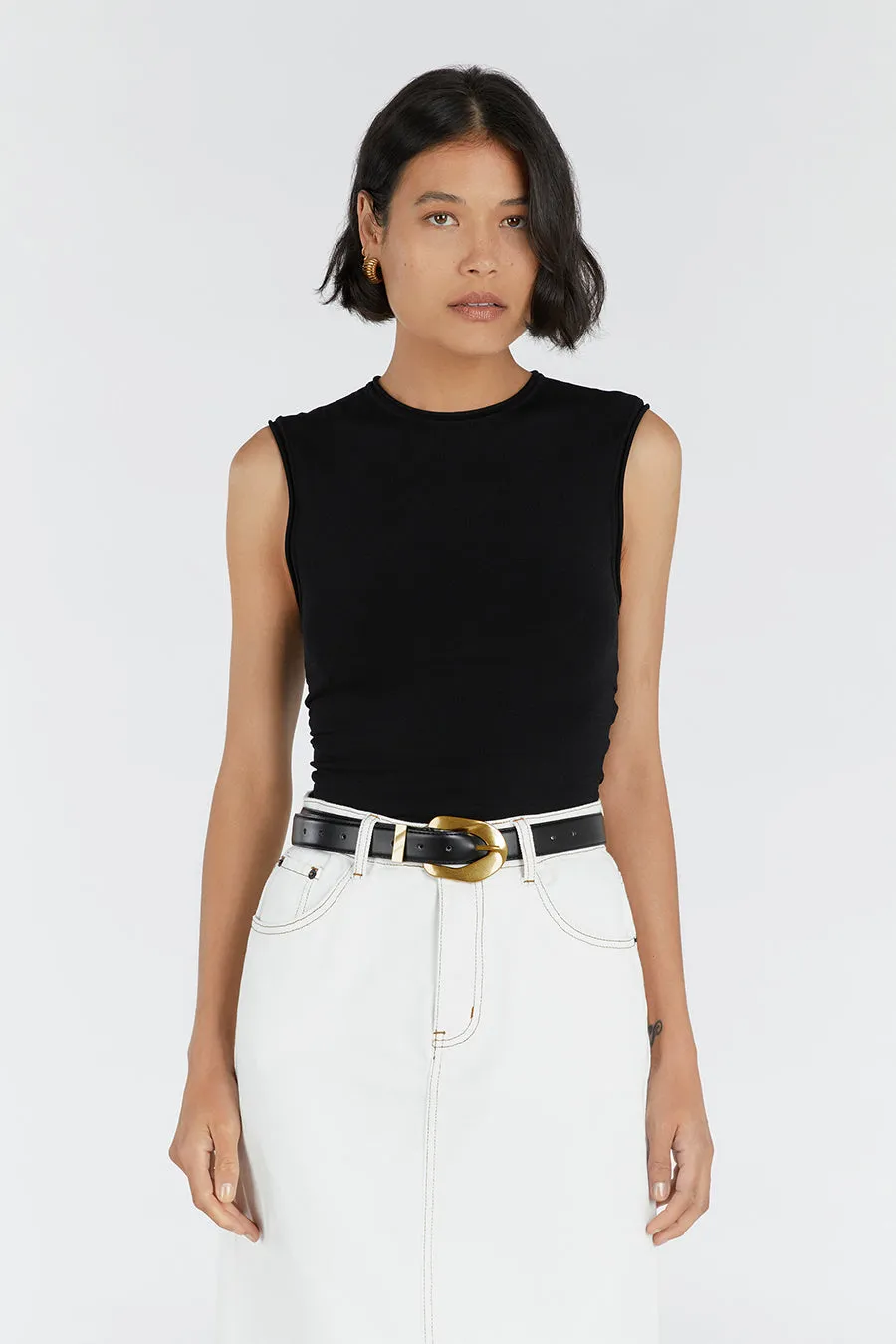 ROMY BLACK SLEEVELESS TOP sold by Dissh product image thumbnail 2