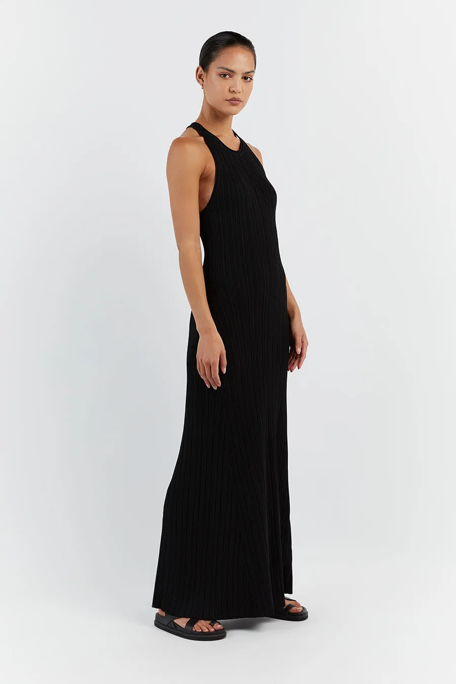 RIVER BLACK BACKLESS MAXI DRESS sold by Dissh product image thumbnail 3