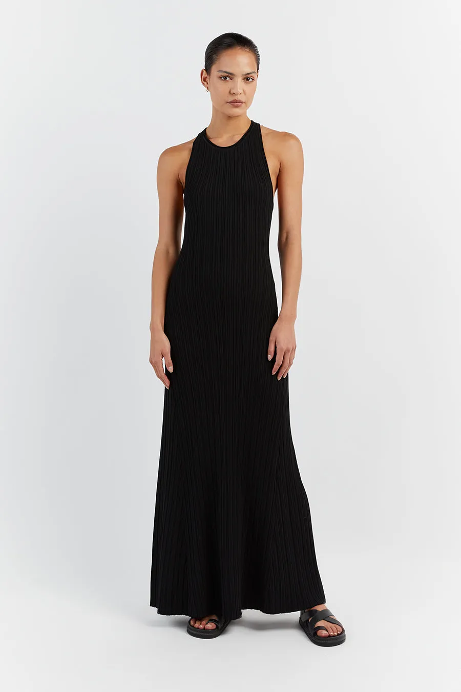 RIVER BLACK BACKLESS MAXI DRESS sold by Dissh product image thumbnail 2