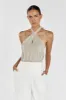 EVERLY NATURAL TWIST KNIT TOP sold by Dissh