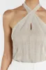 EVERLY NATURAL TWIST KNIT TOP sold by Dissh