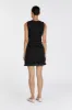 DAVINA BLACK SHIRRED MINI DRESS sold by Dissh