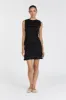 DAVINA BLACK SHIRRED MINI DRESS sold by Dissh