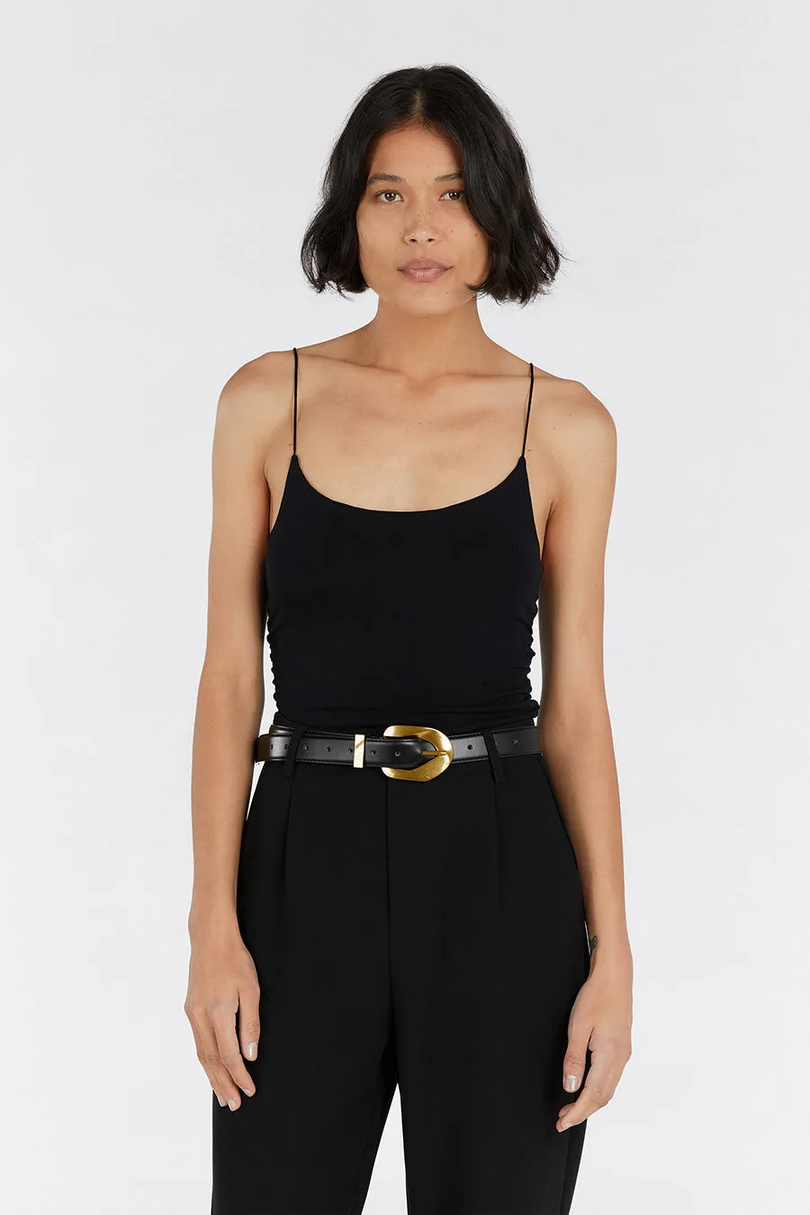 ROMY BLACK SCOOP KNIT TANK sold by Dissh product image thumbnail 2