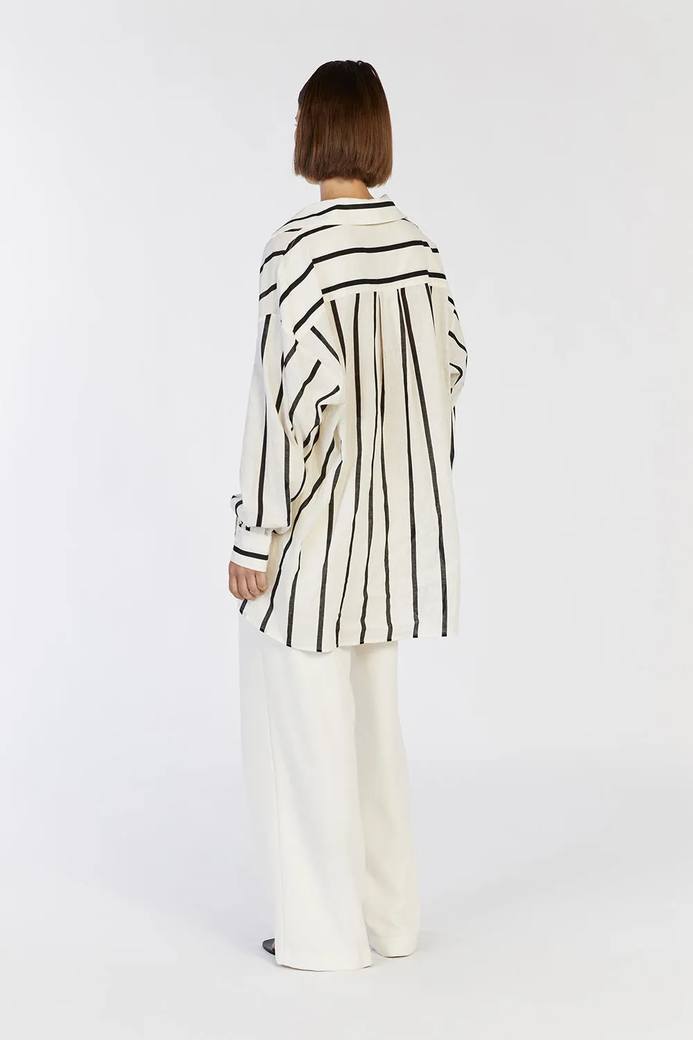 ELLIOTT CREAM SLEEVED LINEN SHIRT sold by Dissh product image thumbnail 4