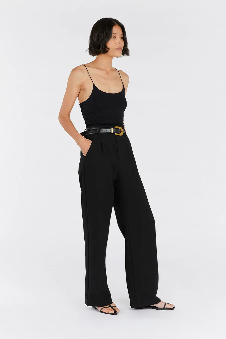 ROMY BLACK SCOOP KNIT TANK sold by Dissh product image thumbnail 3