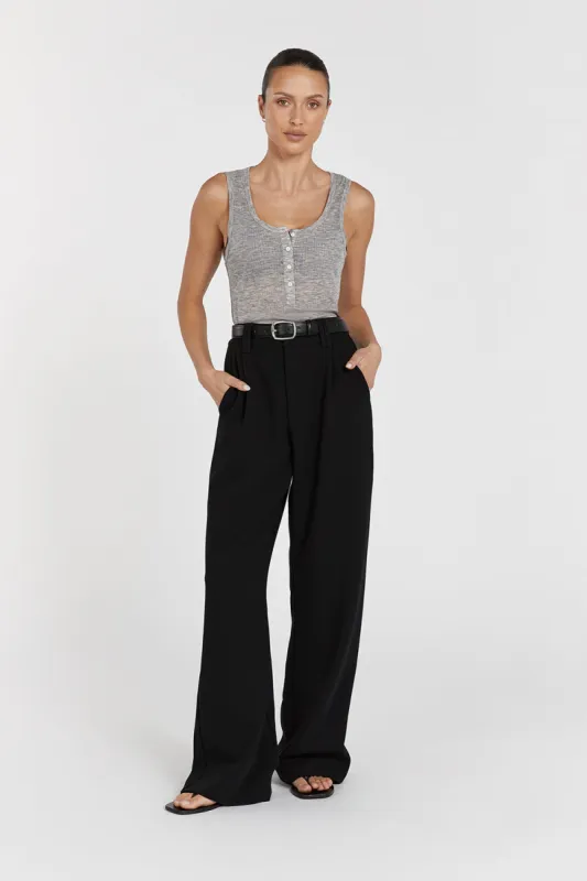 ARDEN GREY MARLE KNIT TANK sold by Dissh