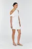 CASS WHITE ASYM LINEN MINI DRESS sold by Dissh