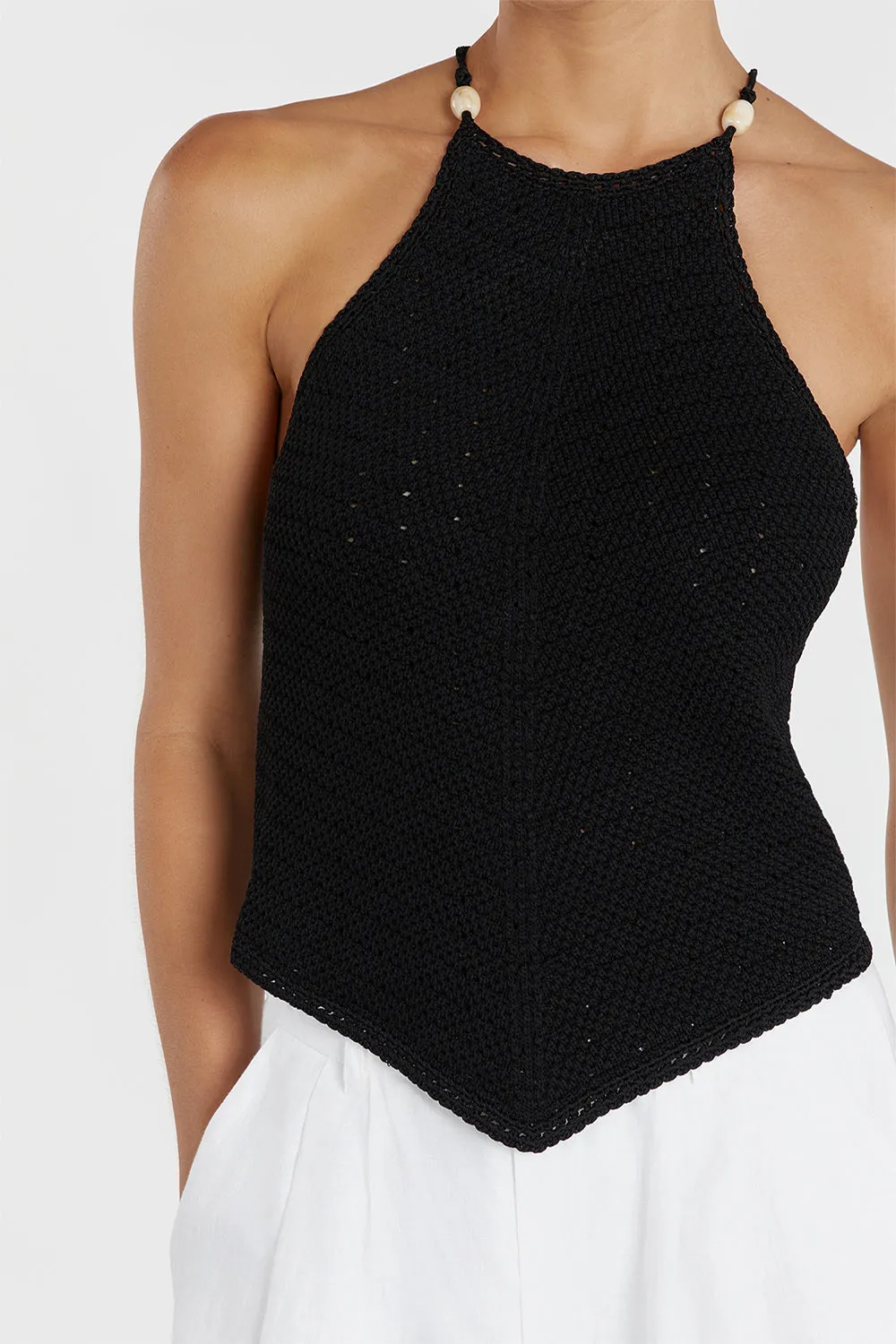 MORGAN BLACK CROCHET TOP sold by Dissh product image thumbnail 5