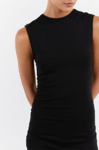 ROMY BLACK SLEEVELESS MAXI DRESS sold by Dissh