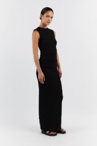 ROMY BLACK SLEEVELESS MAXI DRESS sold by Dissh