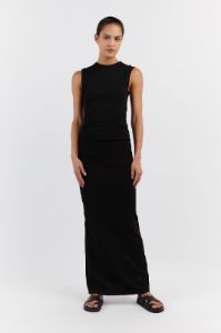 ROMY BLACK SLEEVELESS MAXI DRESS sold by Dissh