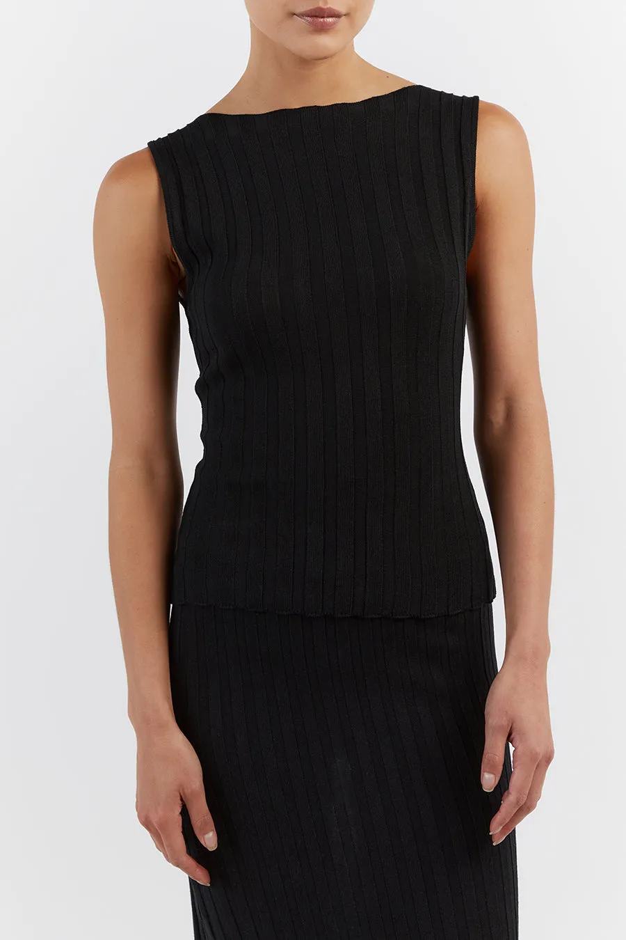 GOLDIE BLACK MIDI SKIRT sold by Dissh product image thumbnail 5