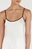 LETTY WHITE SATIN CONTRAST CAMI sold by Dissh