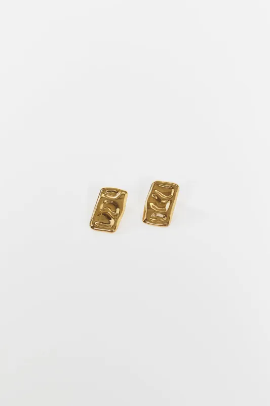 LUV AJ THE SUNSET EARRING GOLD sold by Dissh