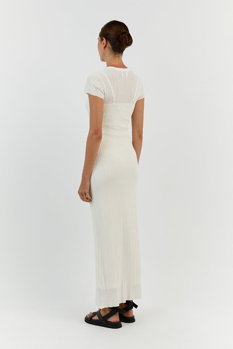 HARPER IVORY CAP SLEEVE MIDI DRESS sold by Dissh product image thumbnail 4