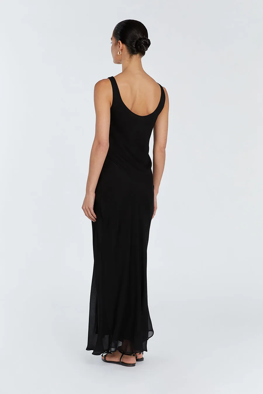 JOHNNY BLACK COWL NECK MIDI DRESS sold by Dissh product image thumbnail 4