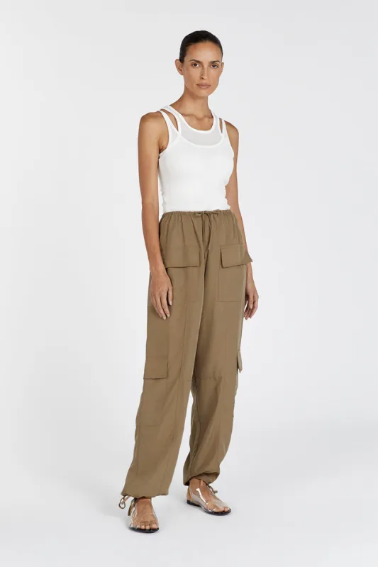 HEIDI FERN TENCEL BLEND CARGO PANT sold by Dissh