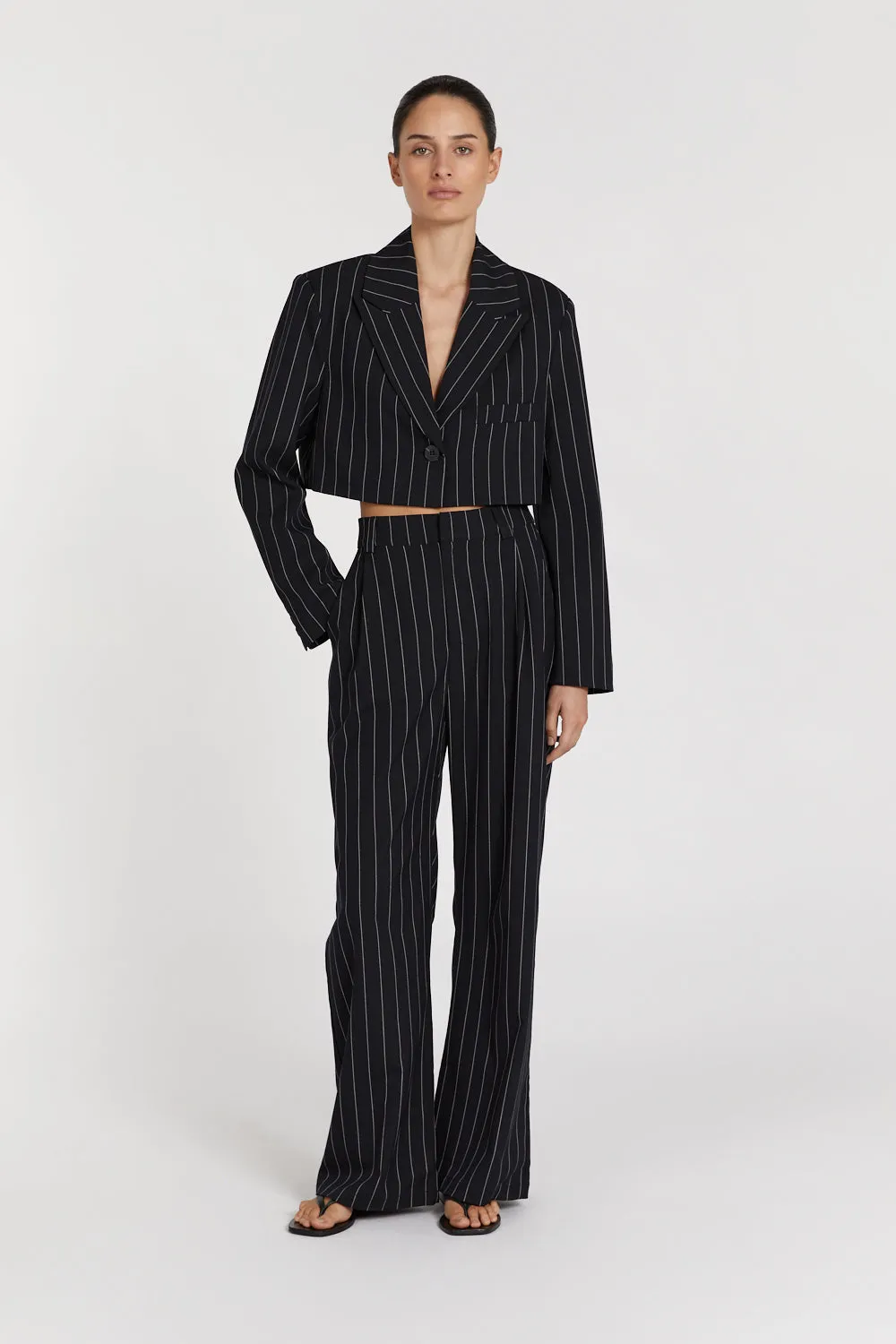 SANDER NAVY STRIPE PANT sold by Dissh
