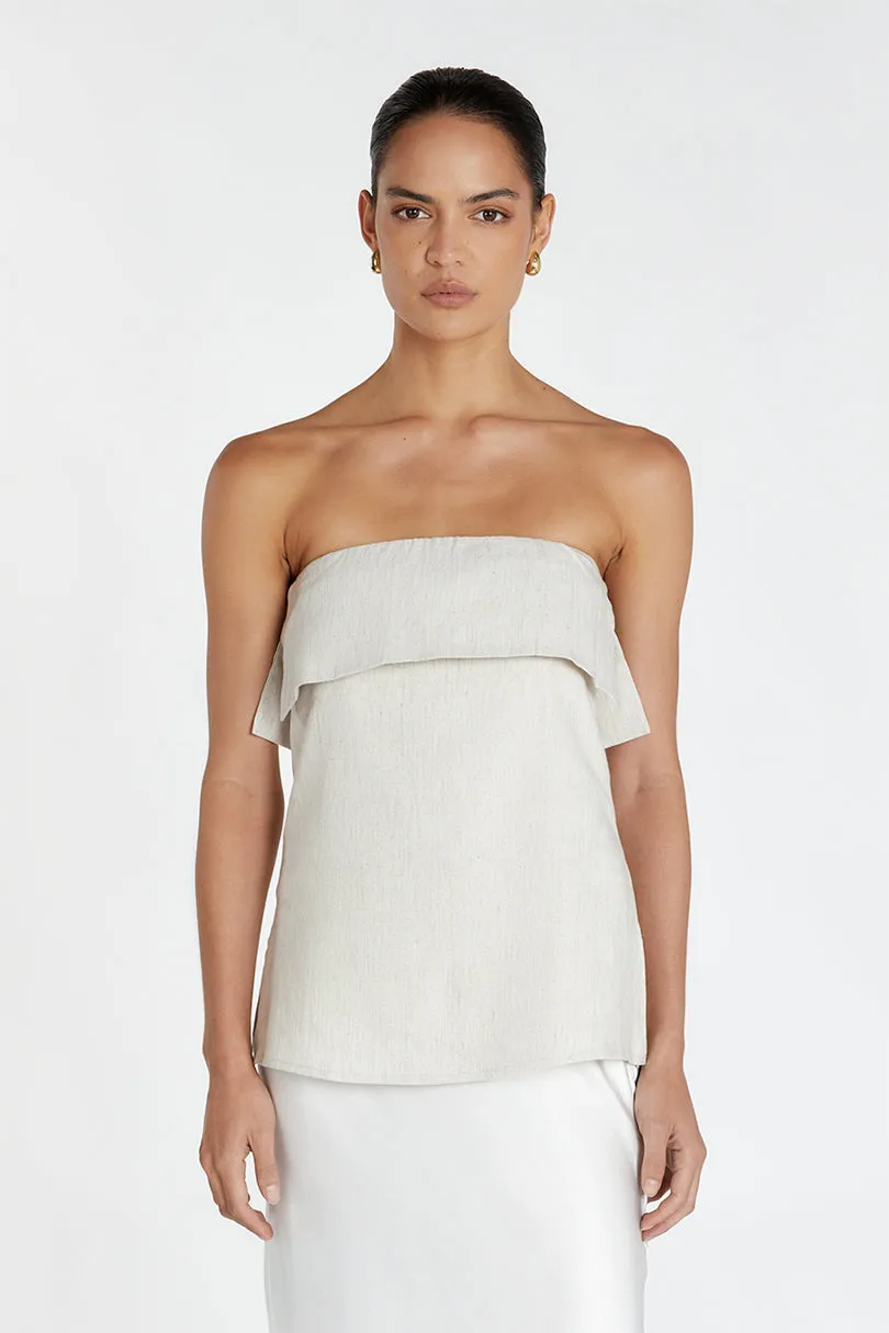 LUCCA NATURAL STRAPLESS TOP sold by Dissh product image thumbnail 2