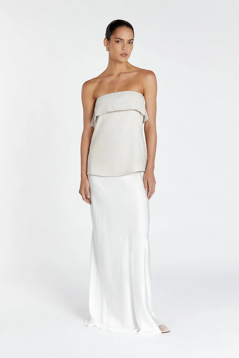 LUCCA NATURAL STRAPLESS TOP sold by Dissh