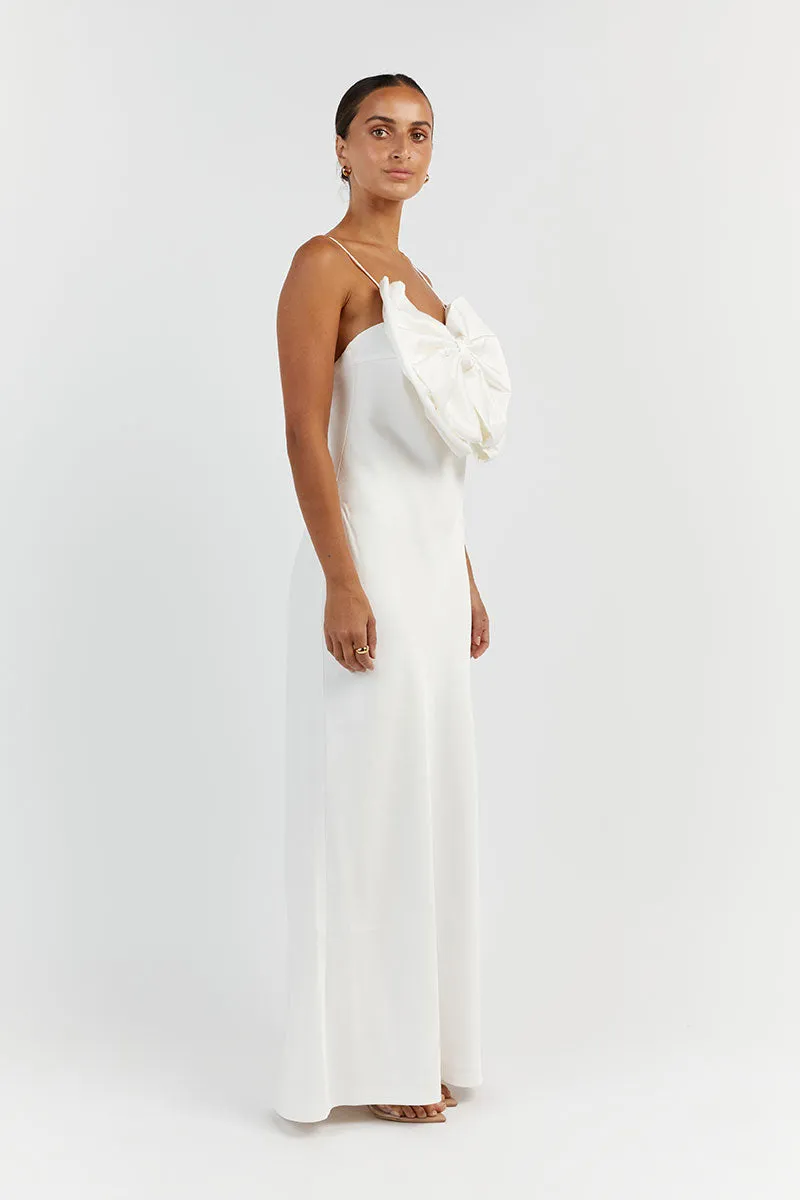 AISLE WHITE FRONT BOW MIDI DRESS sold by Dissh product image thumbnail 2
