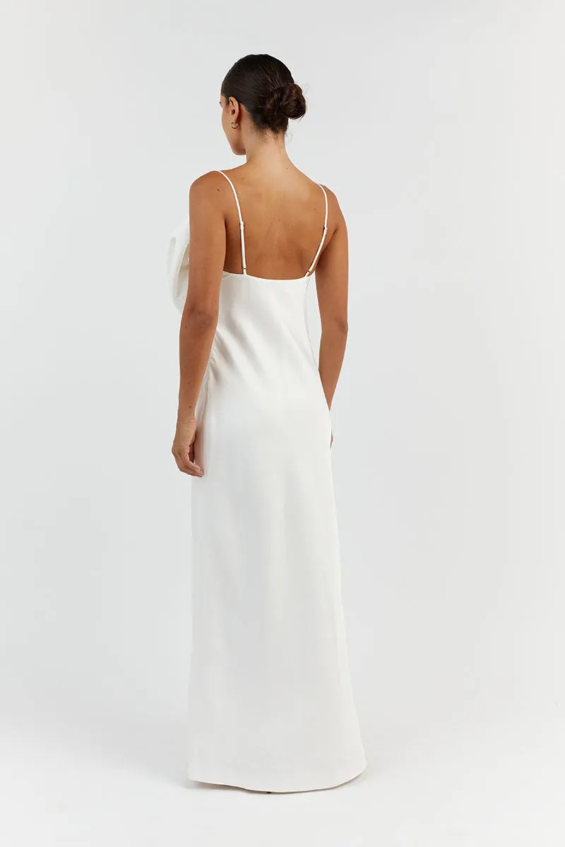 AISLE WHITE FRONT BOW MIDI DRESS sold by Dissh product image thumbnail 3