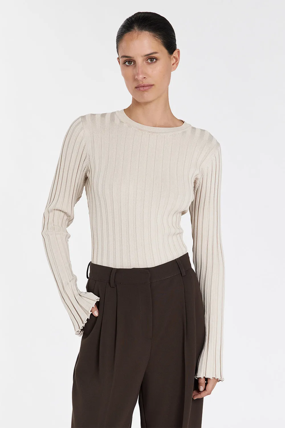 ADA STONE LONG SLEEVE KNIT TOP sold by Dissh product image thumbnail 2