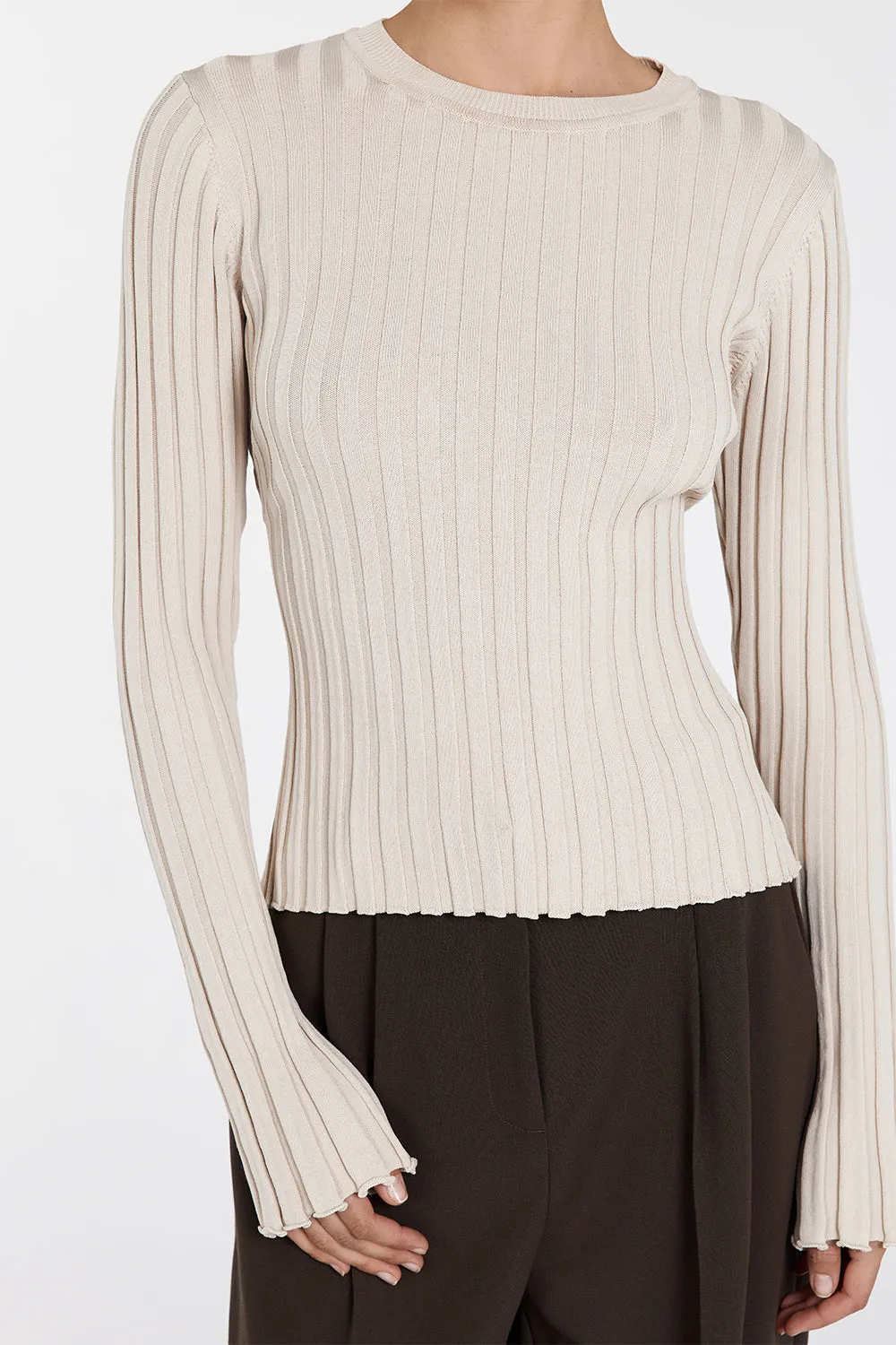 ADA STONE LONG SLEEVE KNIT TOP sold by Dissh product image thumbnail 5