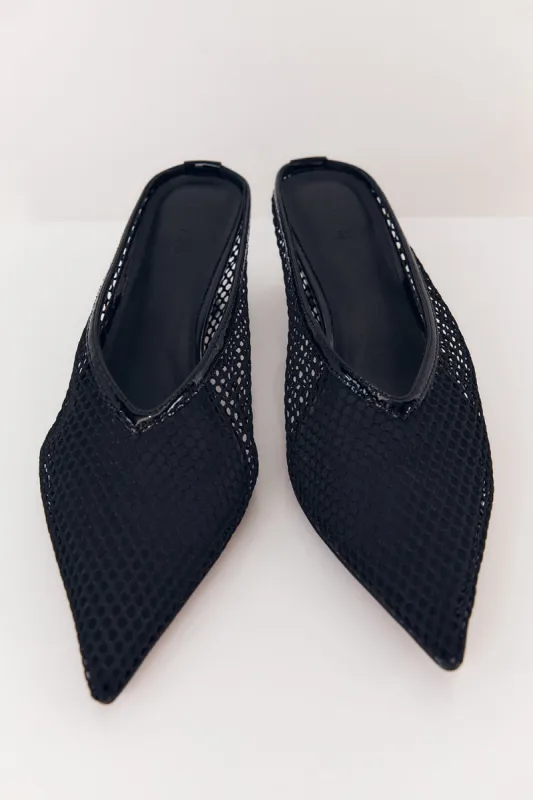 ALIAS MAE GOMEZ BLACK MESH HEEL sold by Dissh