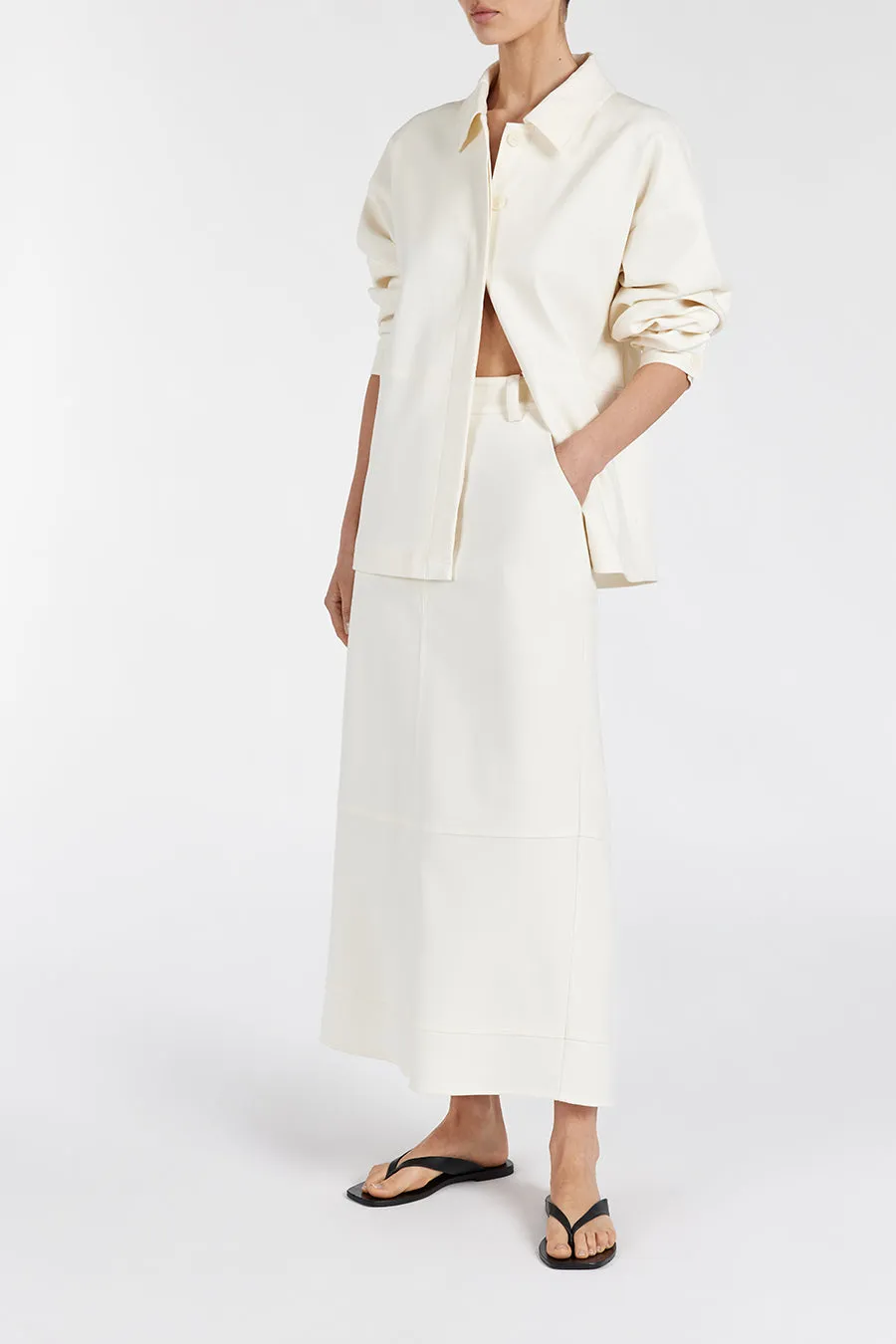 JAC CREAM MIDI SKIRT sold by Dissh product image thumbnail 3